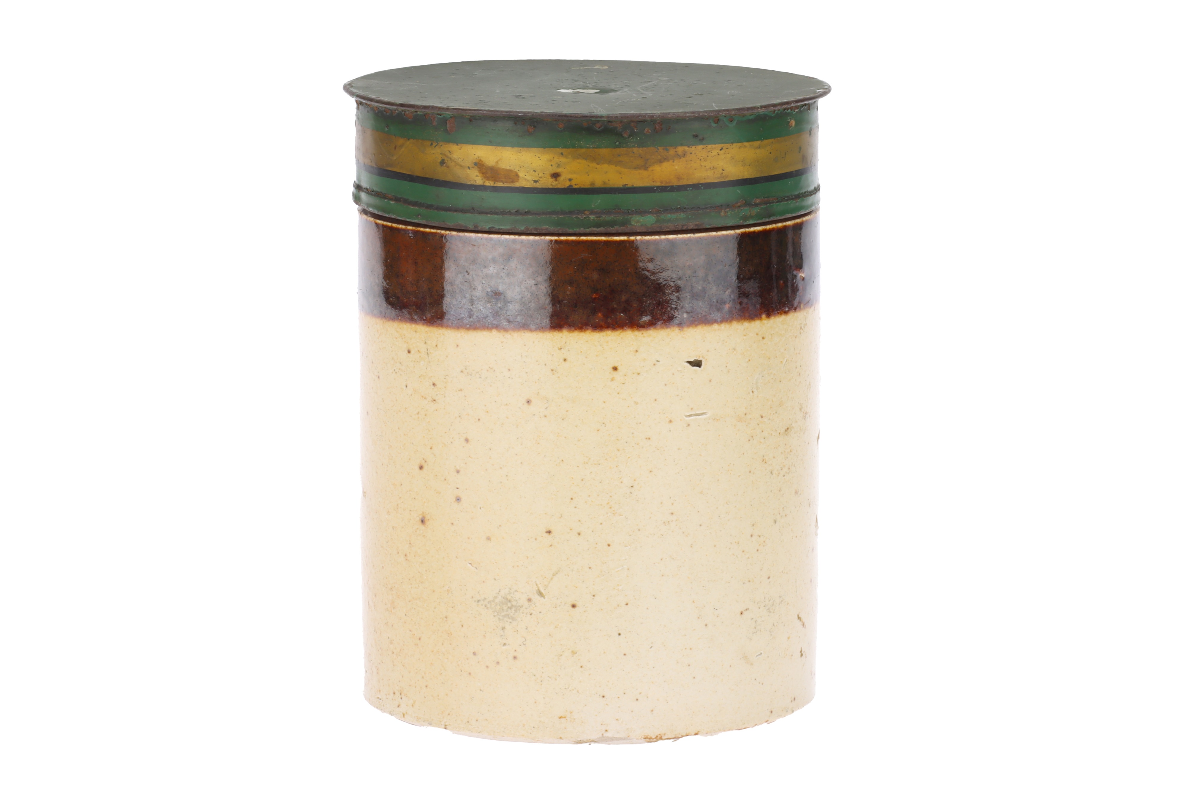 A Salt Glazed Stoneware Arrowroot Jar, - Image 6 of 6