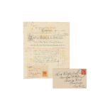 Ernst Rutherford, Receipt & Envelope,