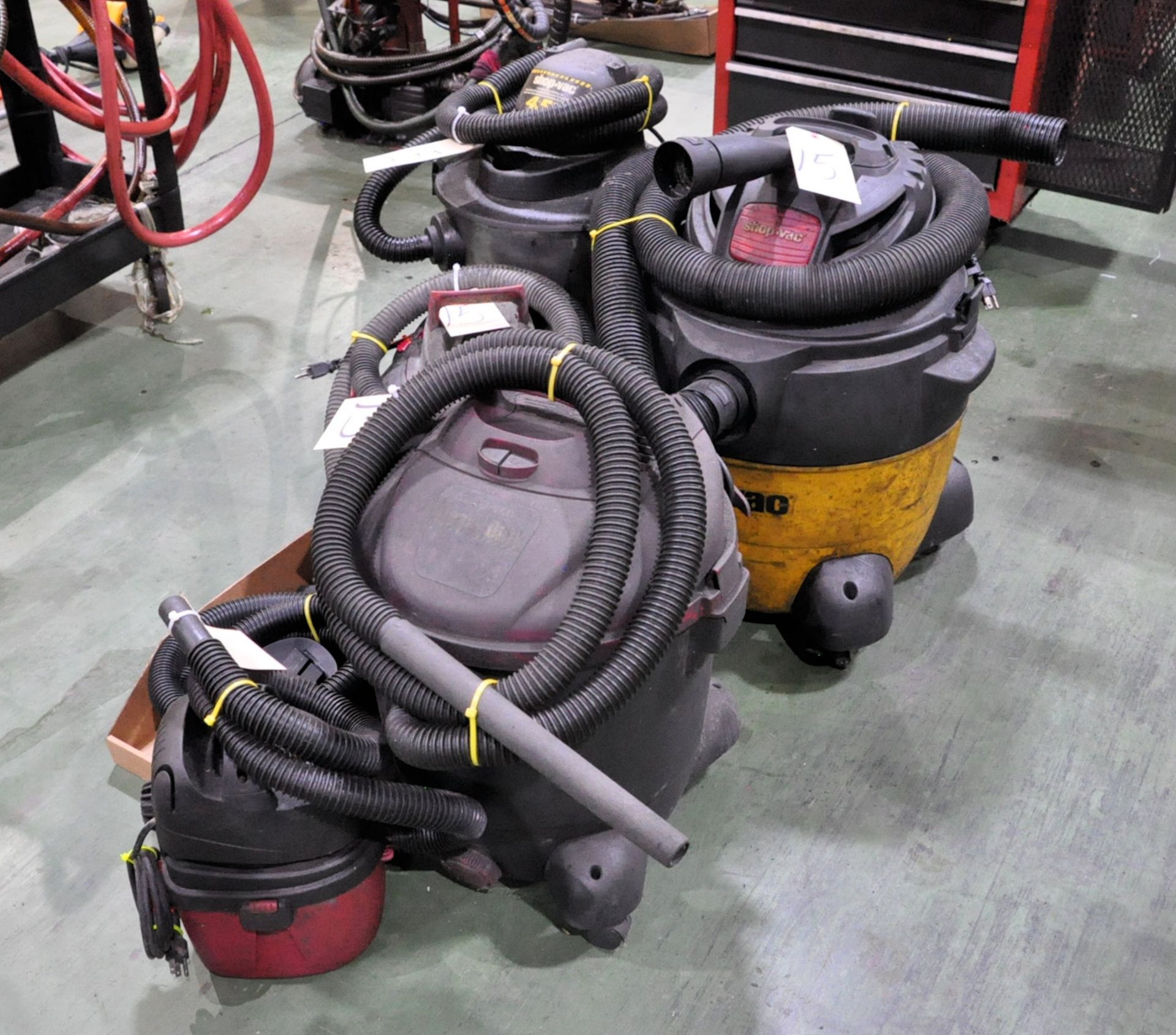 Lot-(5) Various Portable Shop Vac's with Hoses, (E-3)