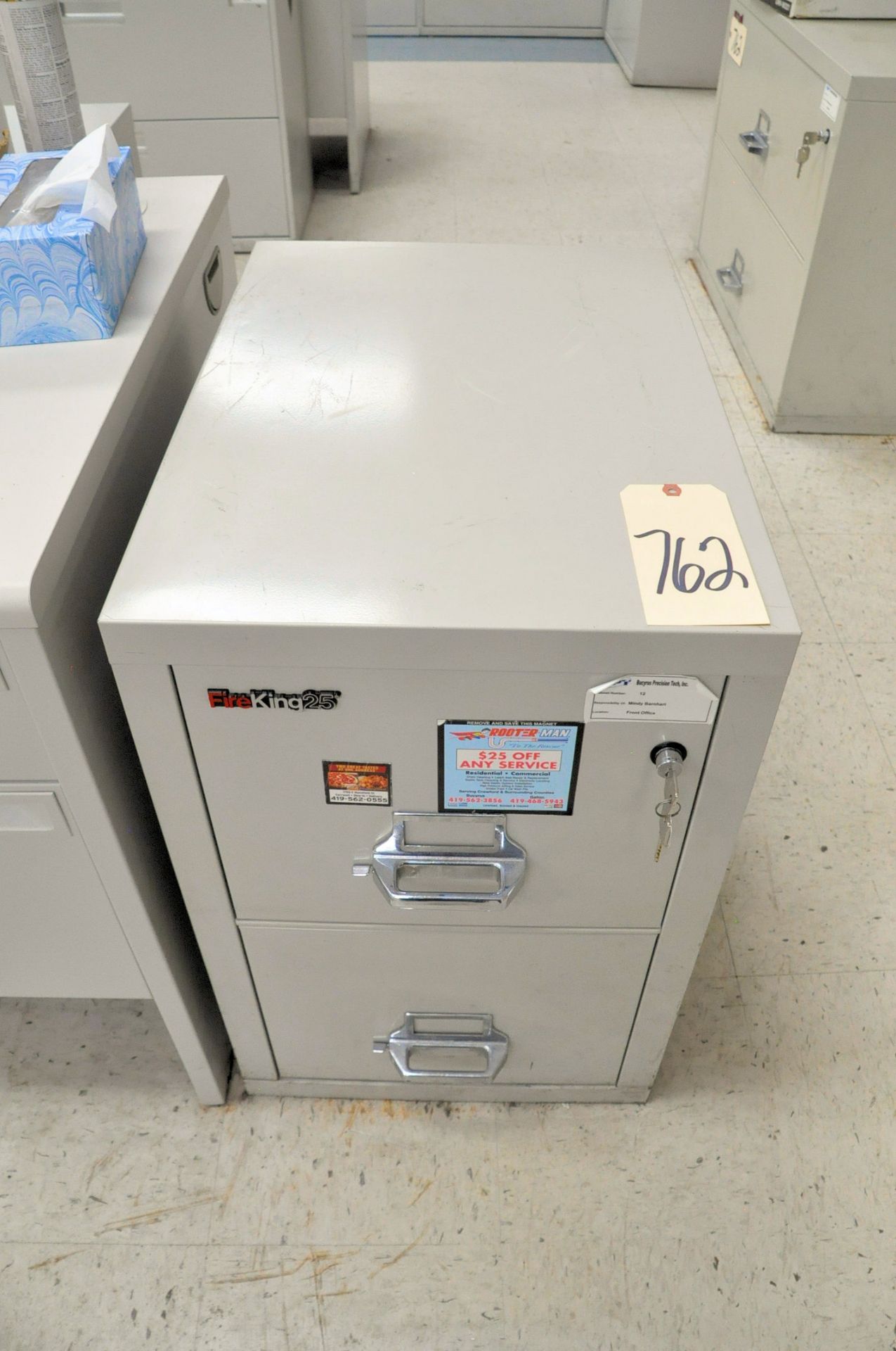 Lot-(2) Fire King 25 Fire Proof File Cabinets and (2) Sentry Small Office Safes (No Keys), (Main - Image 2 of 4