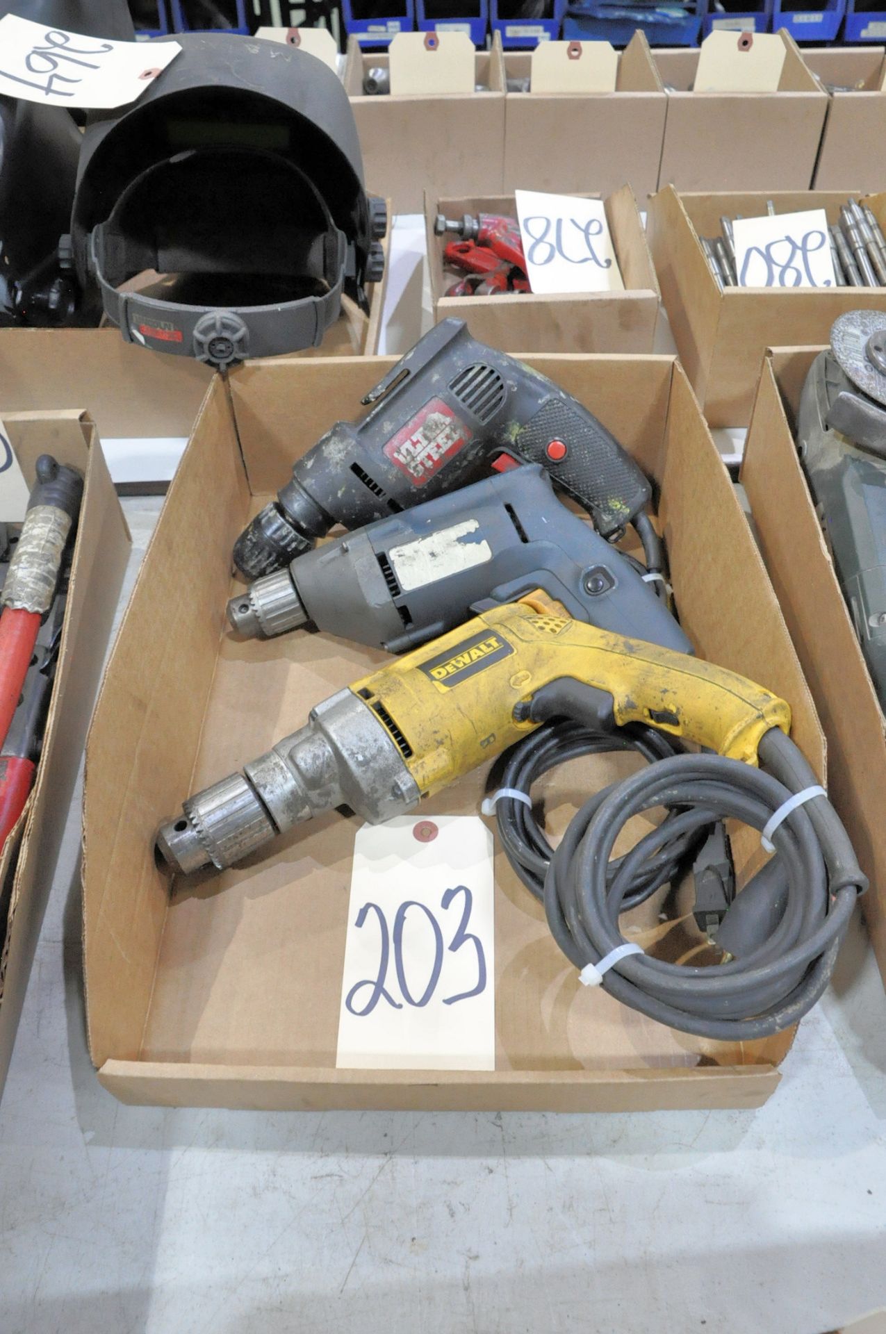 Lot-(3) Various Electric Drills in (1) Box, (E-3)