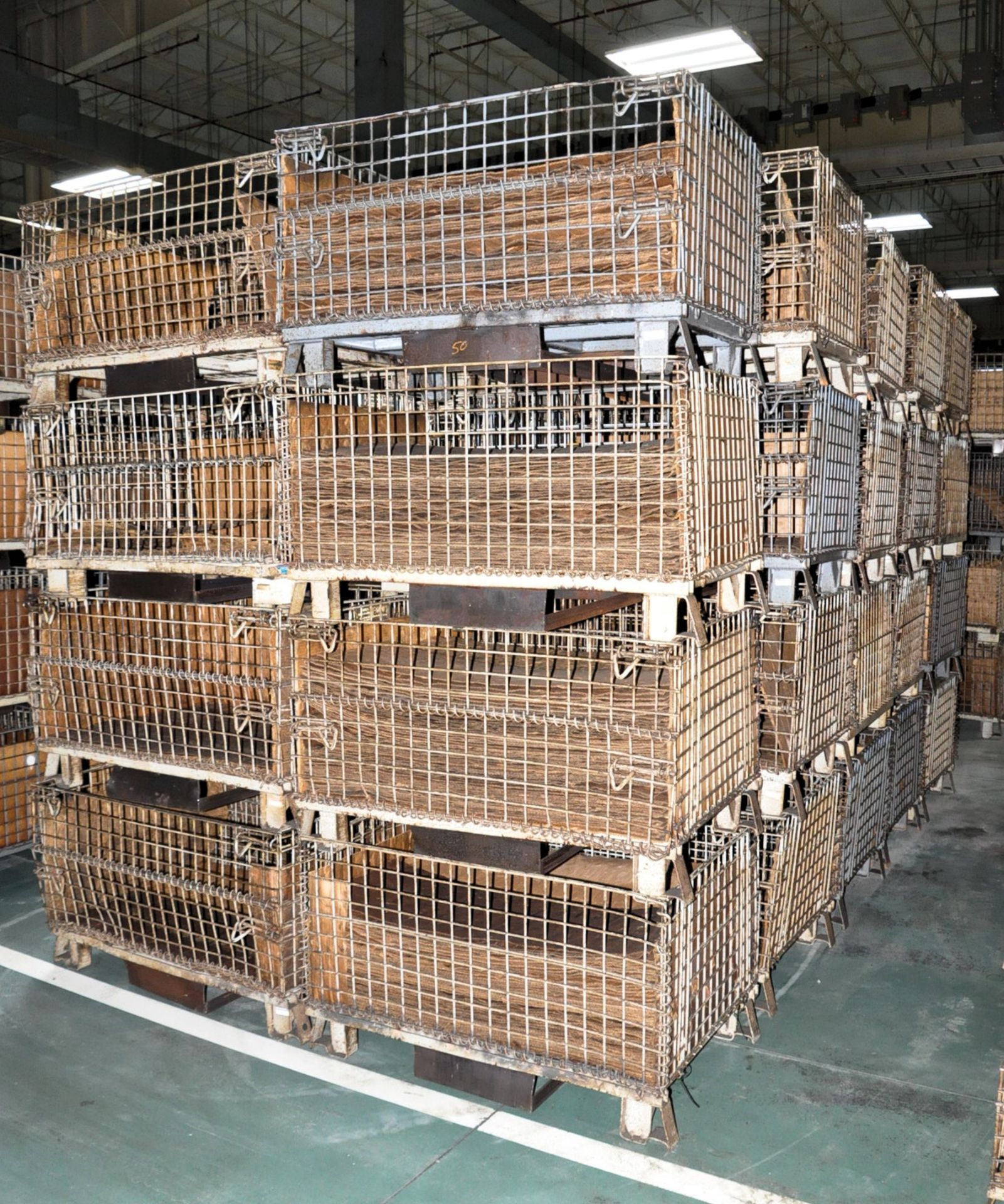 Lot-(40) 40" x 30" x 18"H Steel Wire Baskets in (1) Group, (D-12)