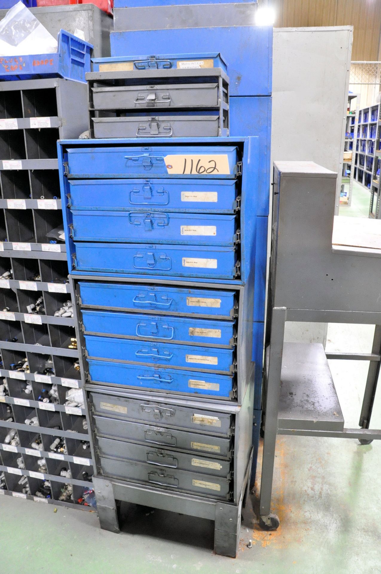 Lot-(4) Unit Service Drawer System with Various Contents, (Tool Room)