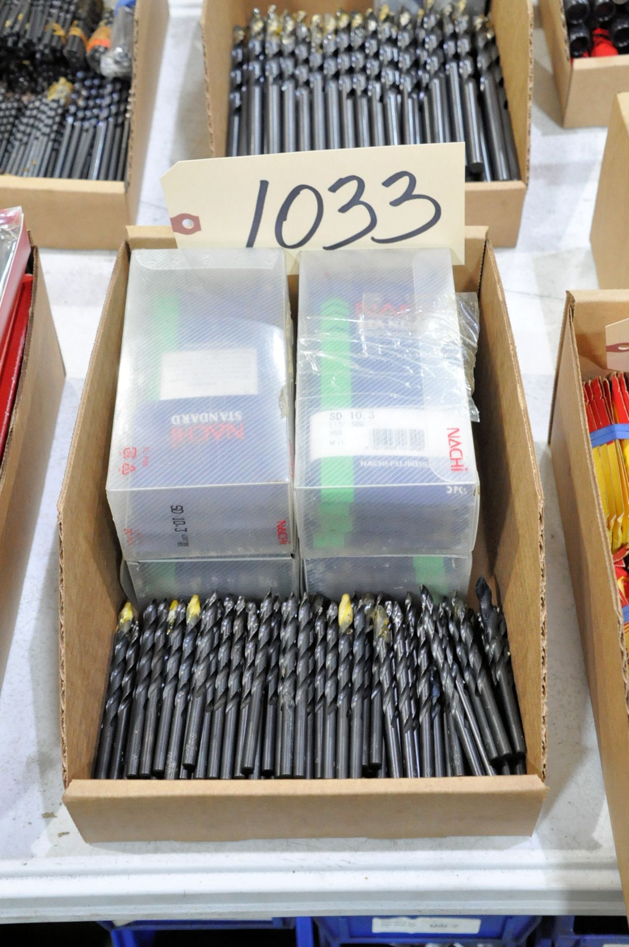 Lot-Packaged and Regrind Straight Shank Drills in (1) Box, (E-3)