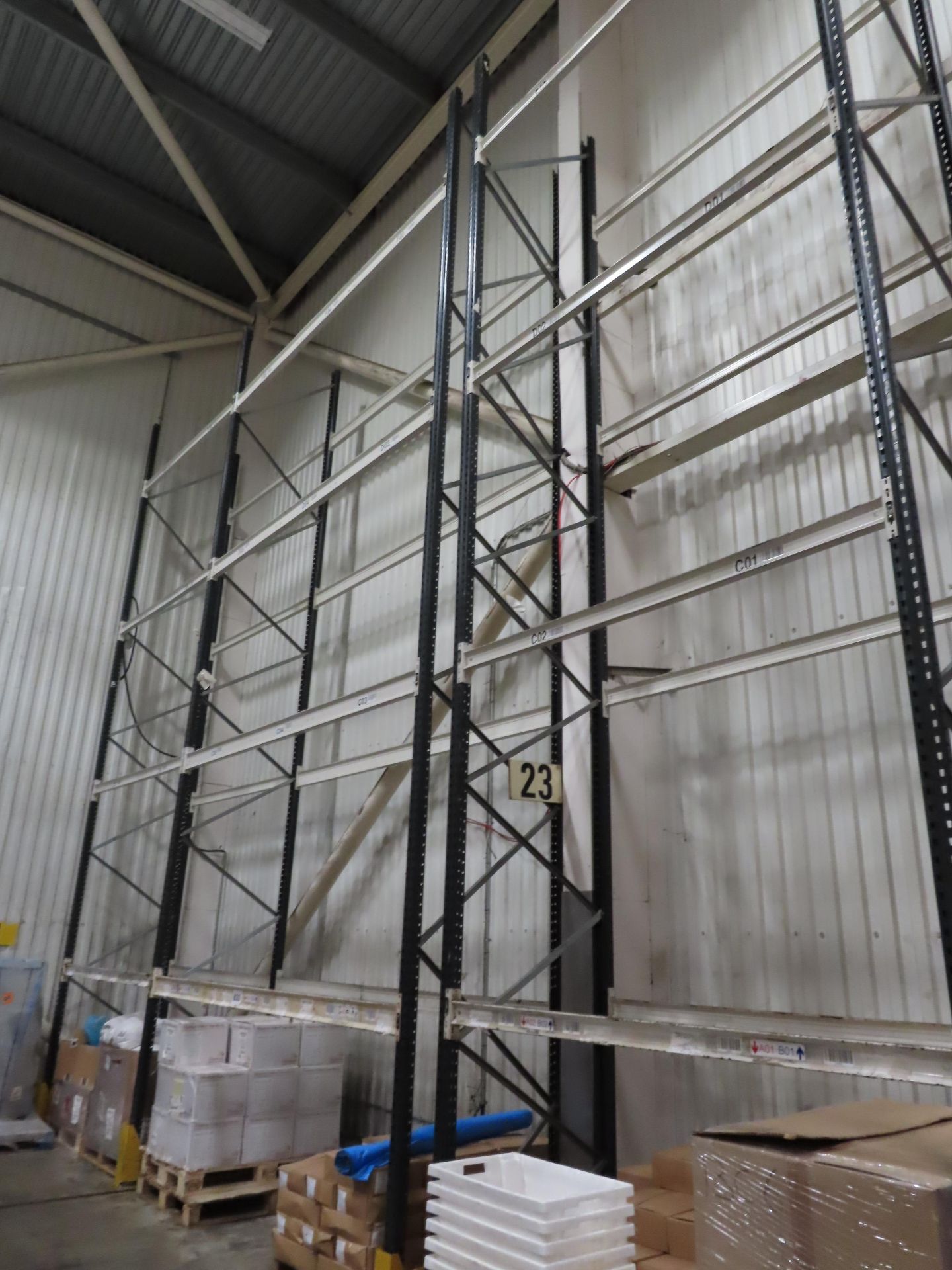 3 X SECTIONS OF PALLET RACKING.