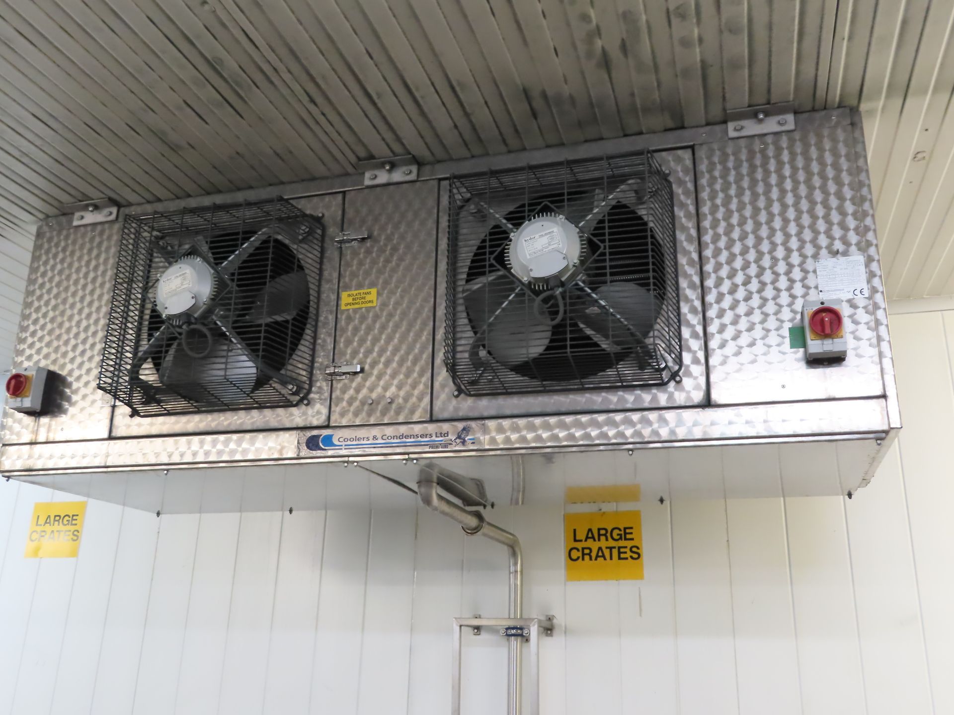 3 X COOLERS & CONDENSERS 2-FAN EVAORATORS. - Image 3 of 4