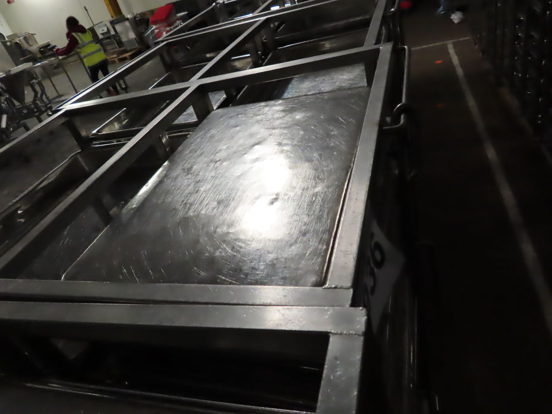 3 X DOUBLE TROLLEYS WITH TRAYS.Taking 20 trays per trolley - Image 2 of 2