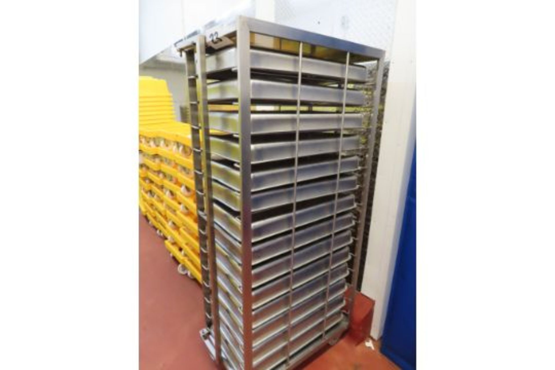 1 x S/s Unitech rack with 14-Gastro trays. Dims approx. 500 mm wide x 800 mm deep - Image 2 of 2