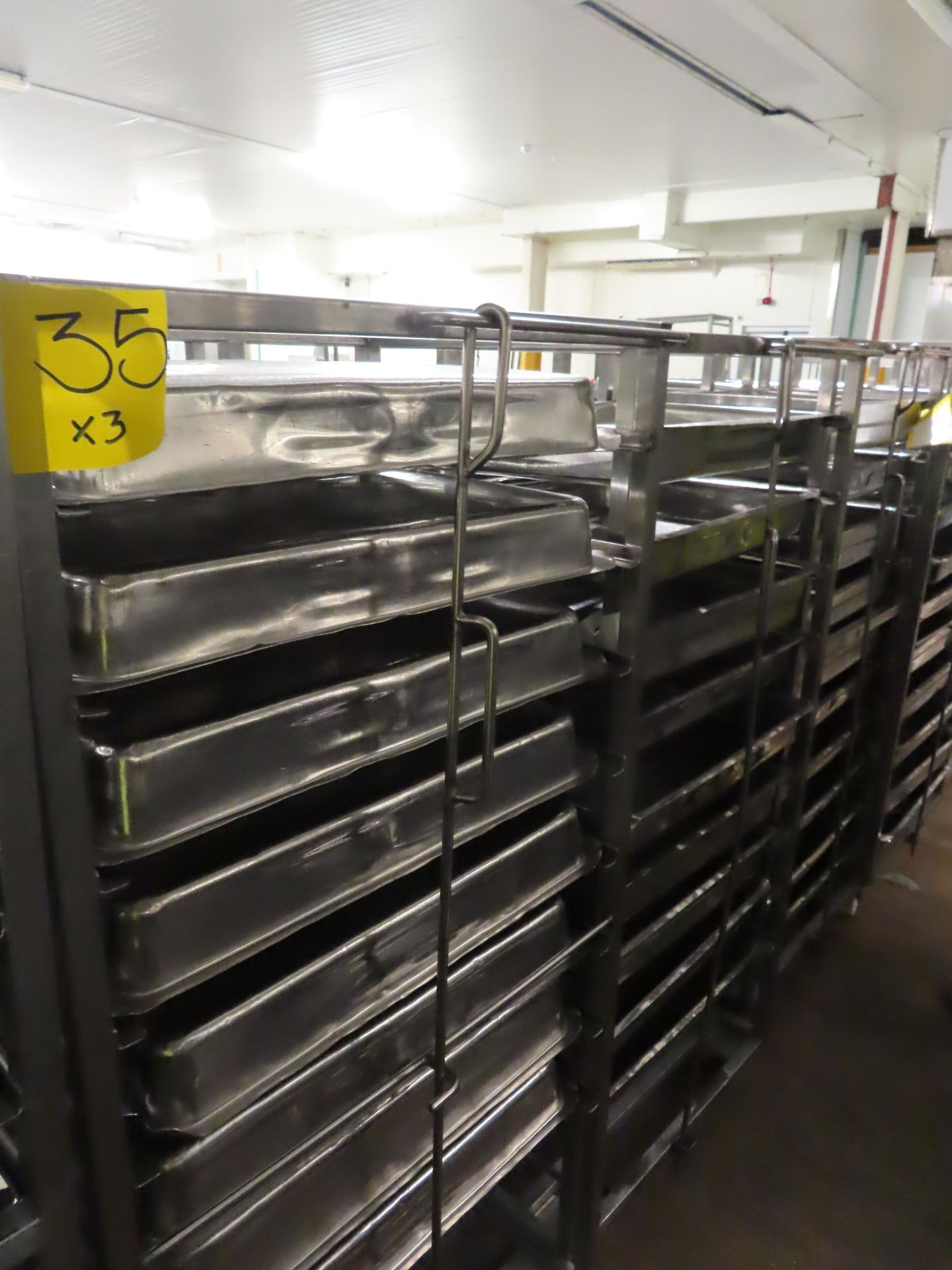 3 X S/s DOUBLE TROLLEYS WITH 60 TRAYS.