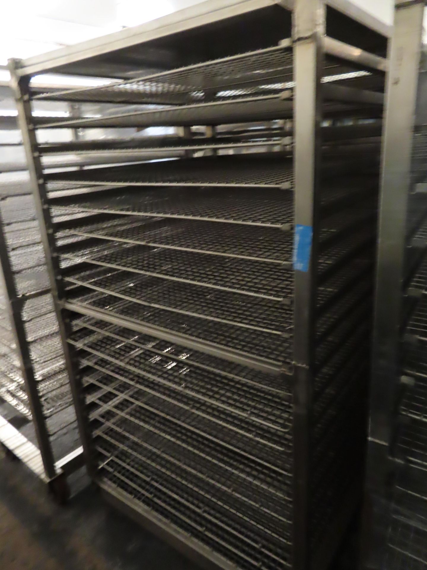 3 X S/S TROLLEYS WITH PERFORATED TRAYS. (57 TRAYS) - Image 3 of 3