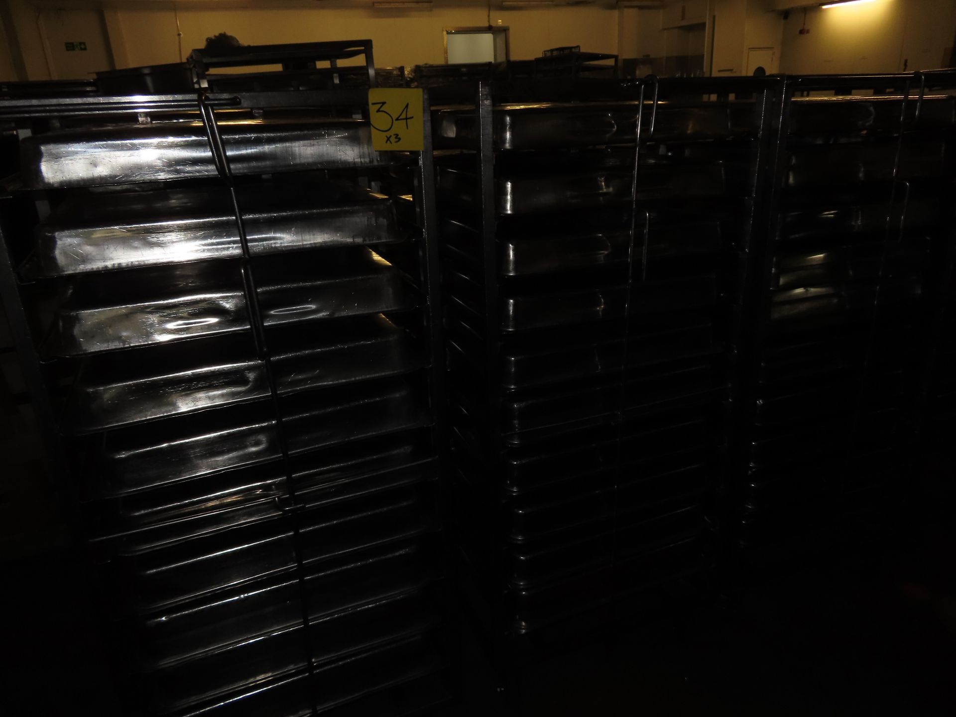 3 X S/s DOUBLE TROLLEYS WITH 60 TRAYS. - Image 4 of 4