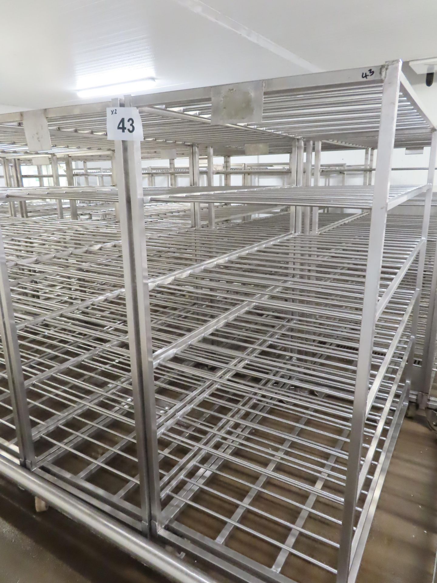 2 X S/S RACKS WITH 5-SHELVES.