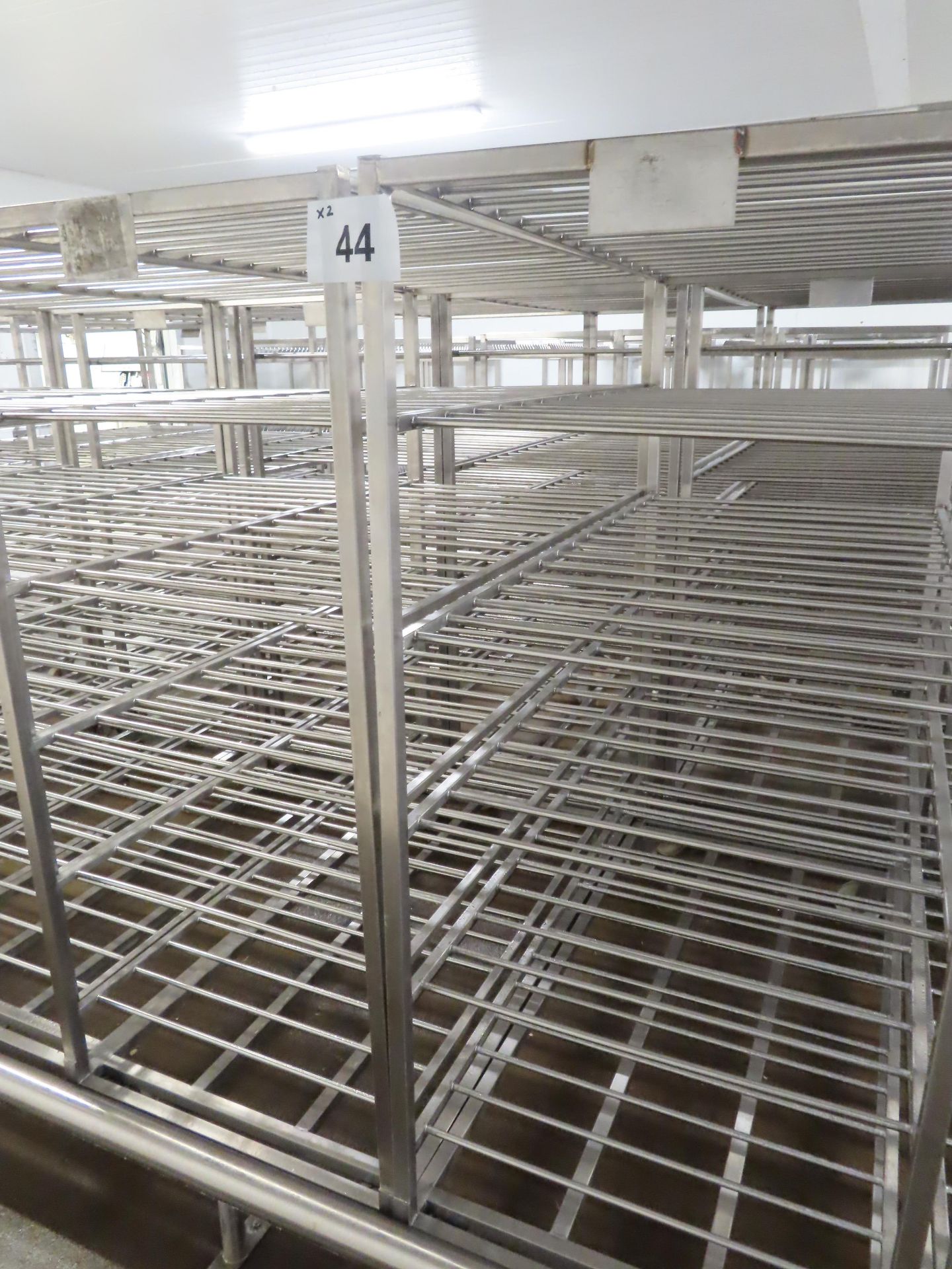 2 X S/S RACKS WITH 5-SHELVES.