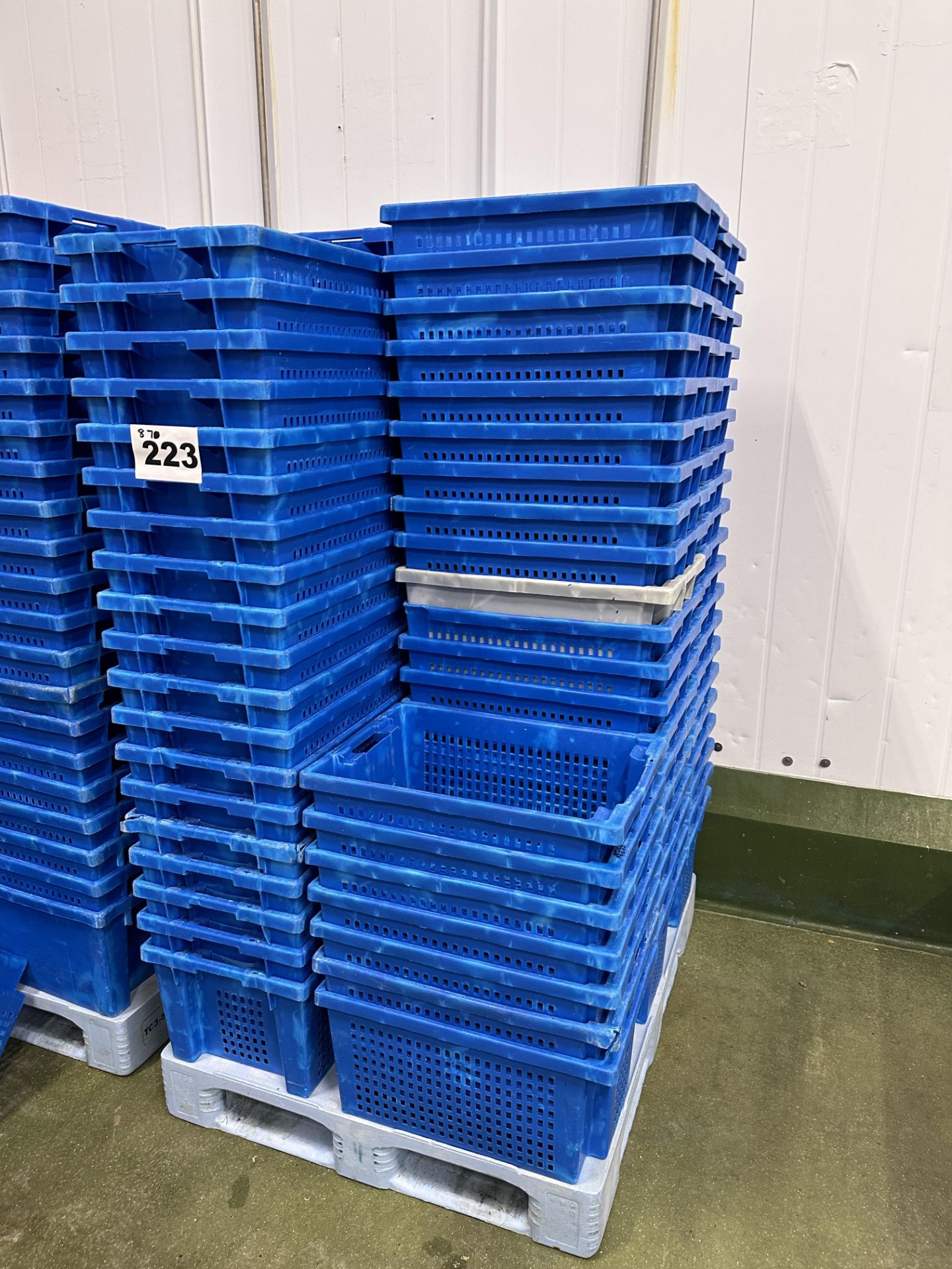 PALLET OF APPROX. 87 PERFORATED TRAY.S