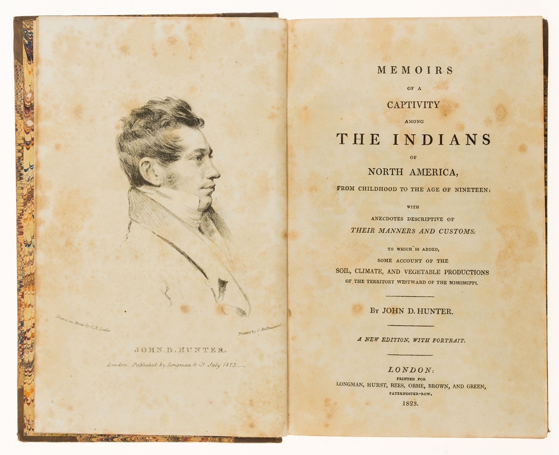 America.- Hunter (John Dunn) Memoirs of a Captivity among the Indians of North America, first …