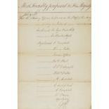 George III (King) Approval of request for 12 officers to be placed on the staff of the Army …