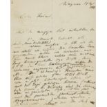 Liszt (Franz) Autograph Letter signed to the publisher, Kistner, 1848, about the publication of …