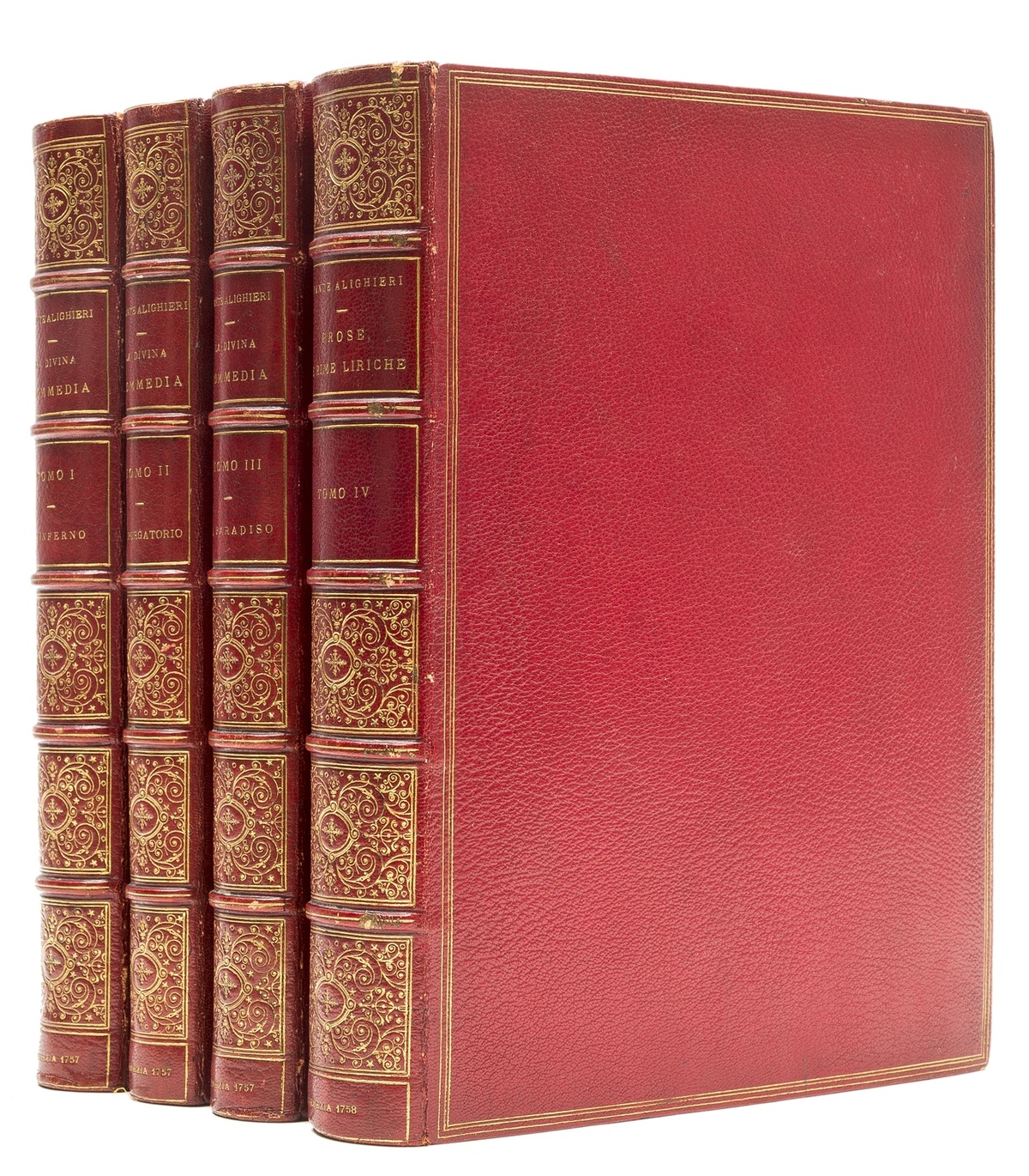 Dante Alighieri. La Divina Commedia, 4 vol., Venice, Presso Antonio Zatta, 1757-58.