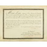 Napoleon I.- Marie Louise (Empress of the French) Document signed nominating the Baronne de Lacour …