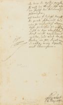 Frederick II (The Great) Agreement to a request regarding a fountain, D.s. "Guht/Frederich" & …