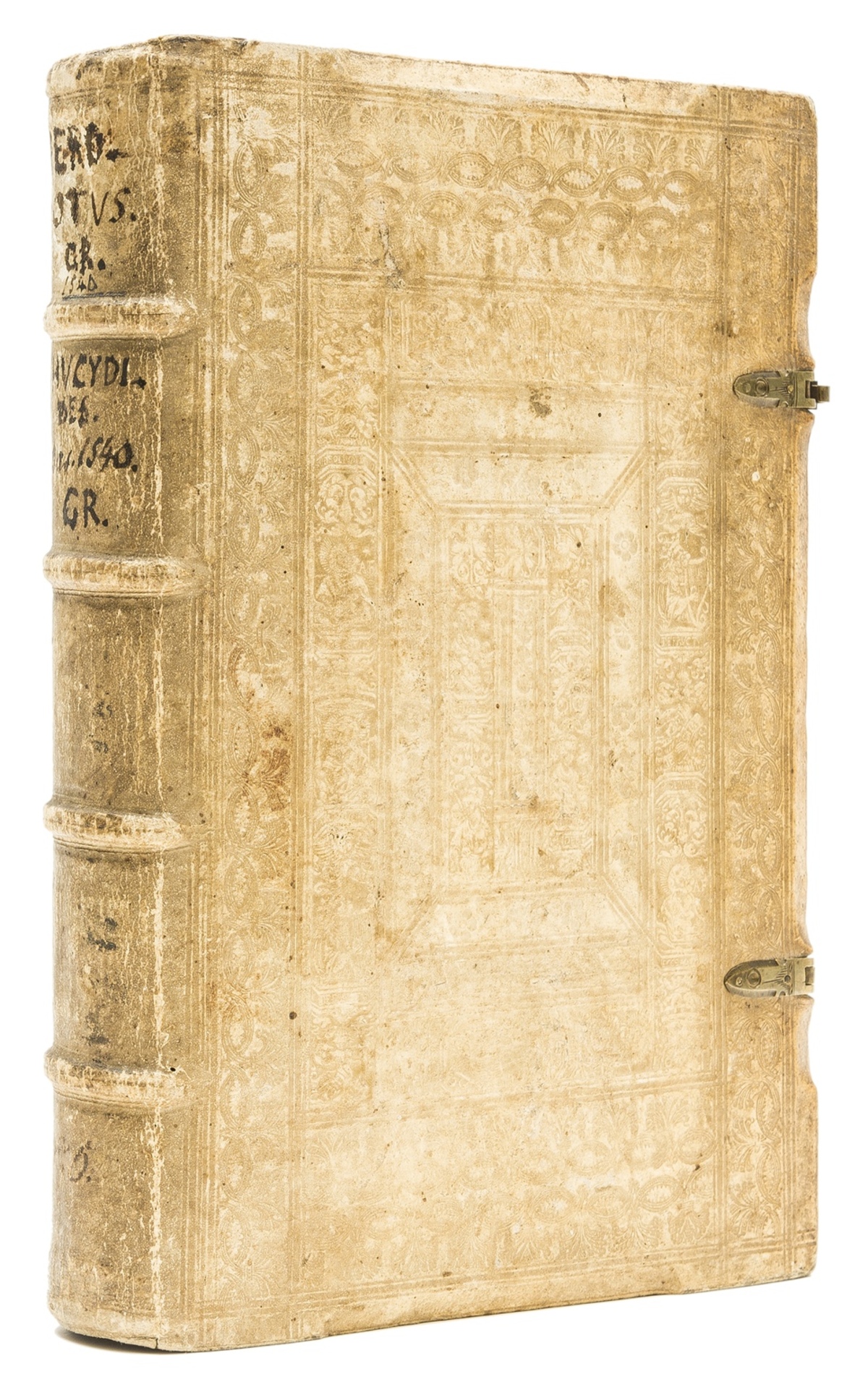 Donaueschingen copy.- Herodotus. Herodoti Libri Novem, 1541 and Thucydides, 1540, Basel, Heirs of …