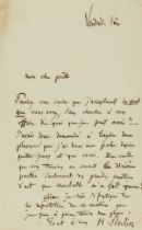 Berlioz (Hector) Autograph Letter signed to Emile Deschamps, poet and author of the libretto of …