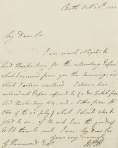 Pitt (William) Autograph Letter signed to G[eorge?] Hammond, 1802, thanking him for papers …