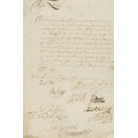 Charles II's Privy Council.- Privy Council Letter signed to Lord Seymour, 1666, informing him that …