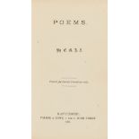 Privately printed provincial poetry.- Z. (E.G.A.) Poems, Manchester, rare, Printed for private …