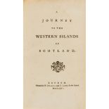 Scotland.- [Johnson (Samuel)] A Journey to the Western Islands of Scotland, first edition, first …