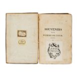 Strachey-Senhouse-Fowles copy.- La Gorse (M. de) Souvenirs d'un homme de cour, Paris, Dentu, 1805; …