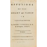 Hodgson (Henry) Effusions of the Heart and Fancy in Verse and Prose, author's copy, [1778].