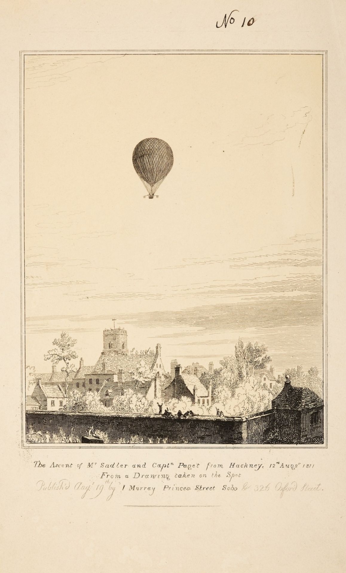 Ballooning.- London.- Murray (John, publisher) The Ascent of Mr Sadler and Captn Paget from …