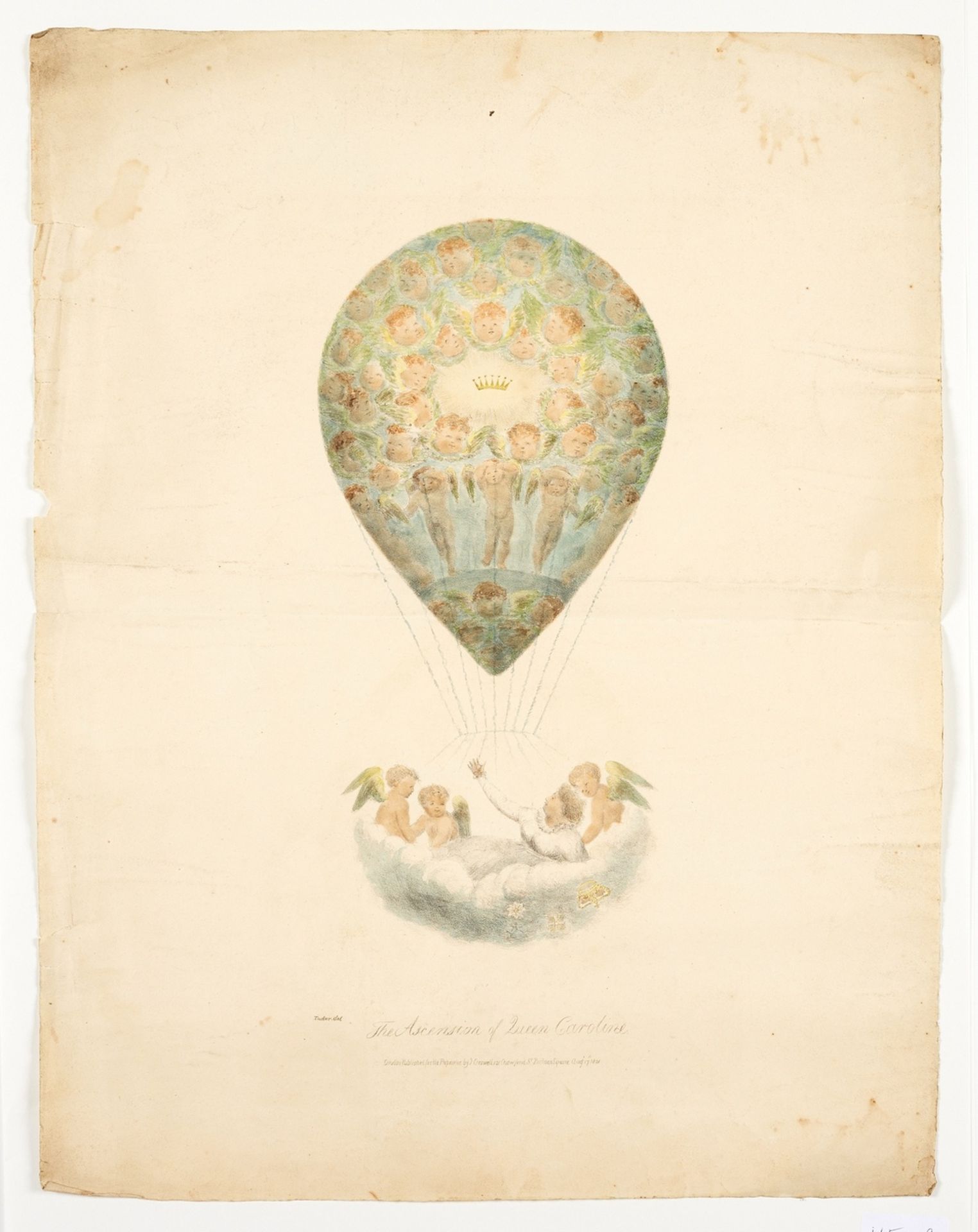 Ballooning.- Creswell (J.) The Ascension of Queen Caroline, lithograph, 1821.