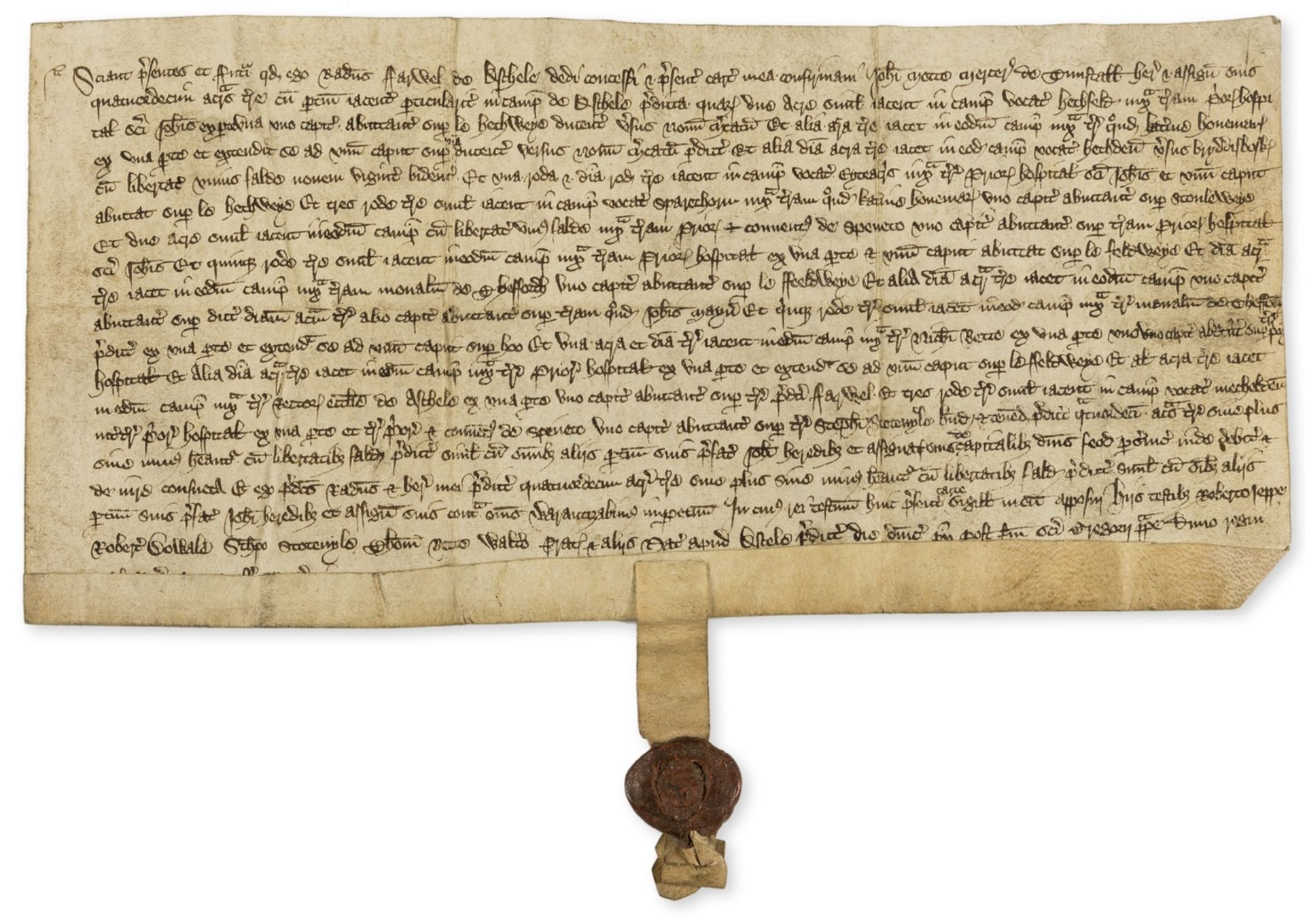 Cambridgeshire, Ashley.- Charter by Ralph Farwell of Aschele [Ashley] confirmation to John Motte …