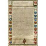 Magna Carta.- An exact copy of King John's Great Charter of 1215, transcribed from the fire …