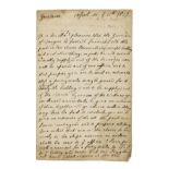 Tangier.- Berkeley (John, first Baron) Autograph letter signed relating to supplies for the …