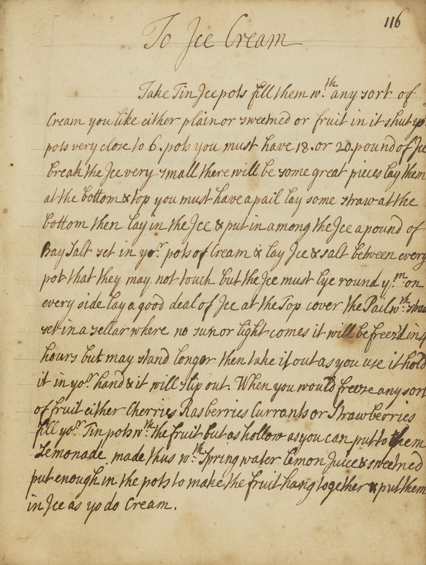 Cookery.- [Eales (Mary)] [Mrs. Mary Eales's Receipts... Collection of recipes], manuscript, … - Image 2 of 2