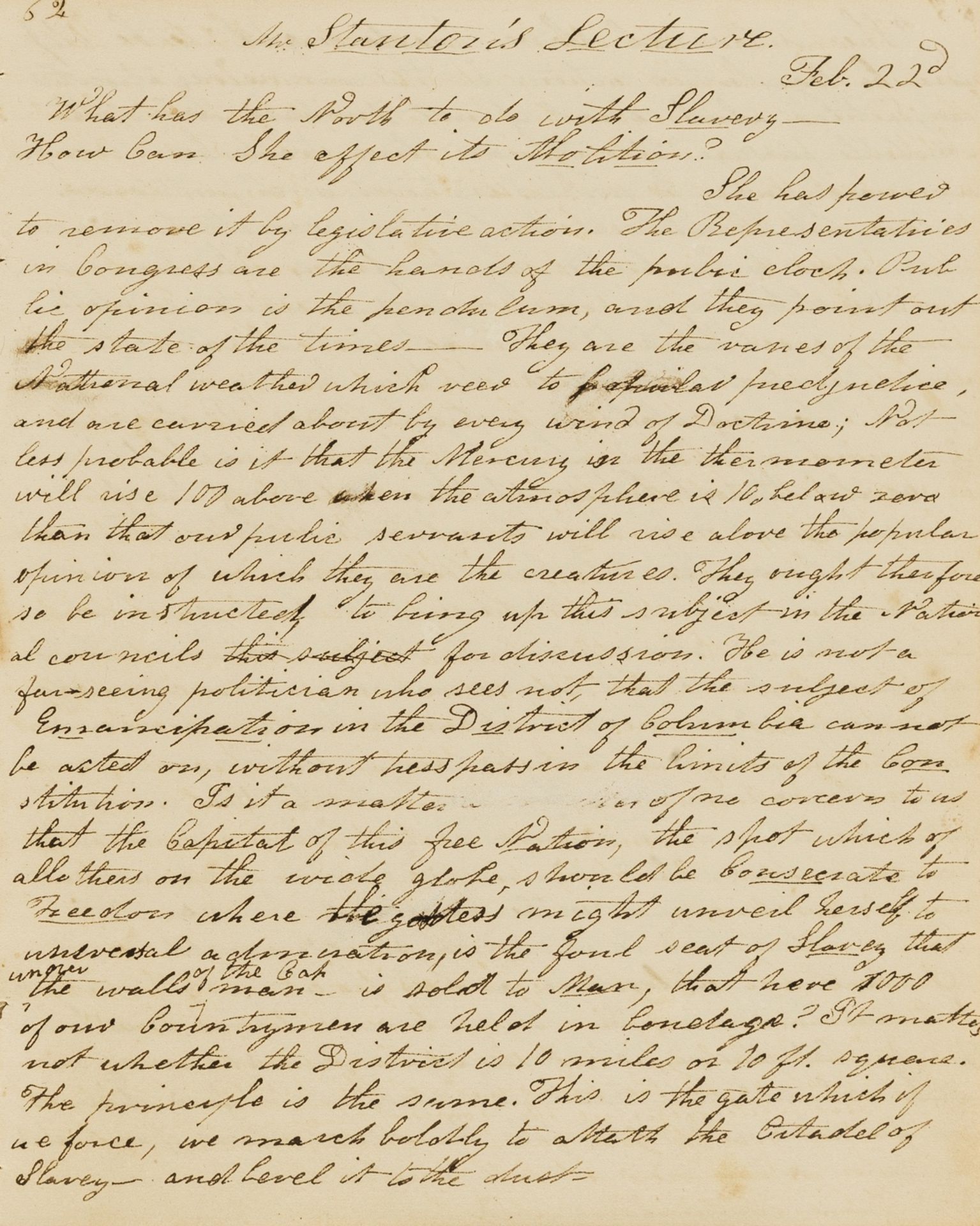 Slavery.- American commonplace book, with a section on the slavery question in the District of …