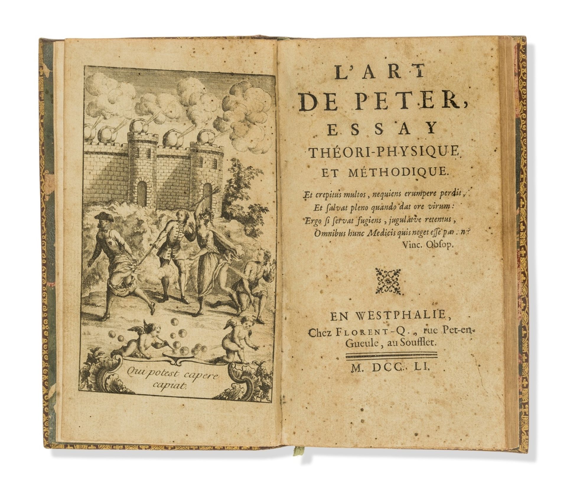 Curiosa.- [Hurtaut (Pierre Thomas Nicolas)] L'Art de Peter, Essay Théori-Physique et Méthodique, …