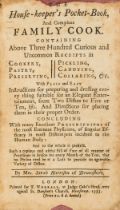 Harrison (Sarah) The house-keeper's pocket-book, and compleat family cook, rare first edition, …