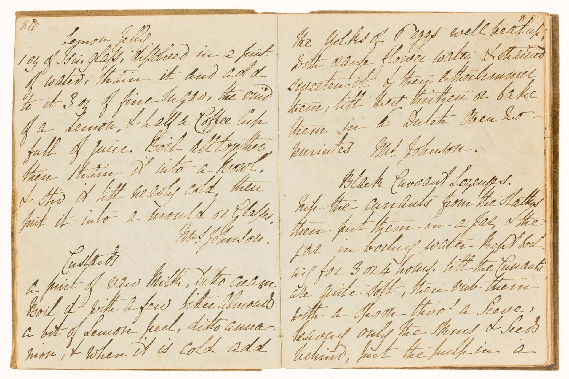 Manuscript.- Welland (Rev. Laurence Palk, Vicar of Talaton, Devon) [Collection of recipes], …