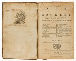 [Glasse (Hannah)], "A Lady". The Art of Cookery Made Plain and Easy, rare first edition, Printed …