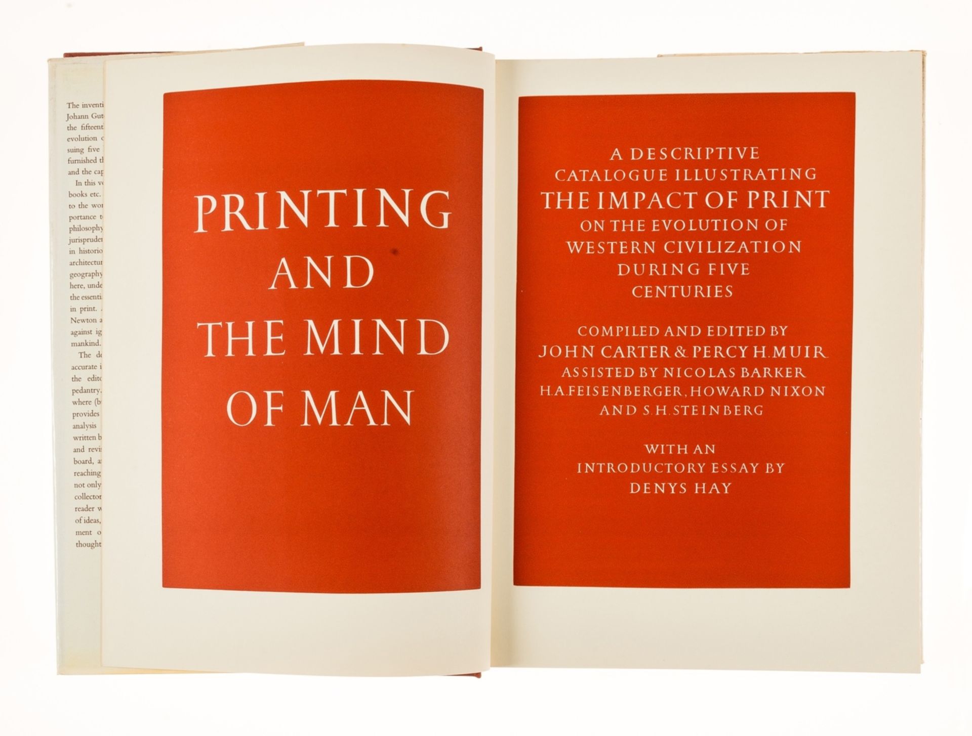 Carter (John) & Percy H.Muir. Printing and the Mind of Man, first edition, 1967 & others on the …