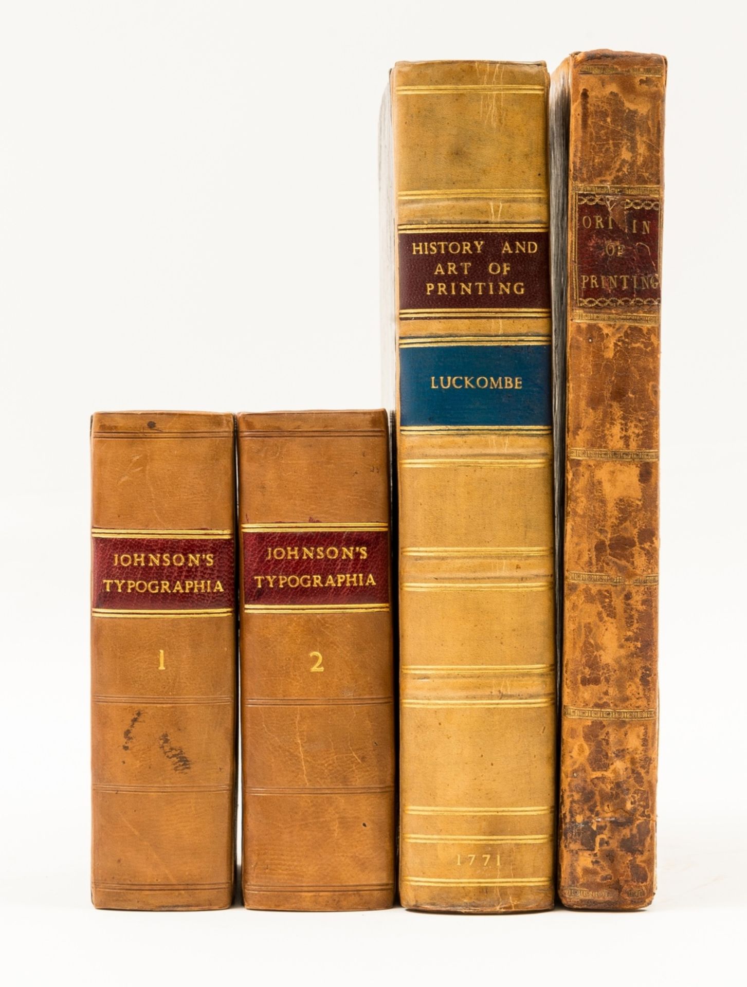 Johnson (John) Typographia, or the Printers' Instructor, 2 vol., 1824 & others on printing (4)