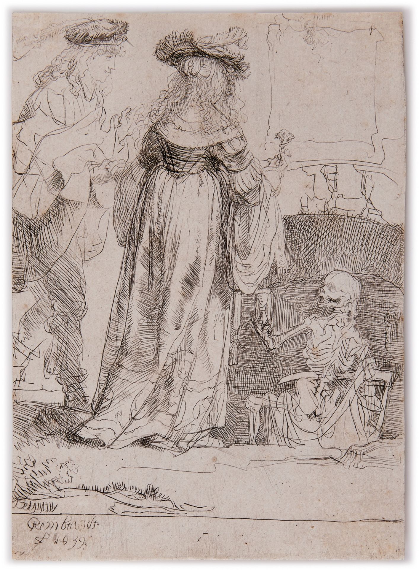 Rembrandt van Rijn (1606-1669) Death Appearing to a Wedded Couple from an Open Grave