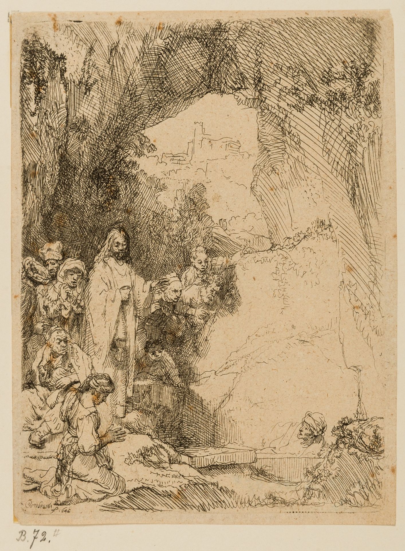 Rembrandt van Rijn (1606-1669) The Raising of Lazarus: Small Plate