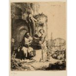 Rembrandt van Rijn (1606-1669) Christ and the Woman of Samaria among Ruins