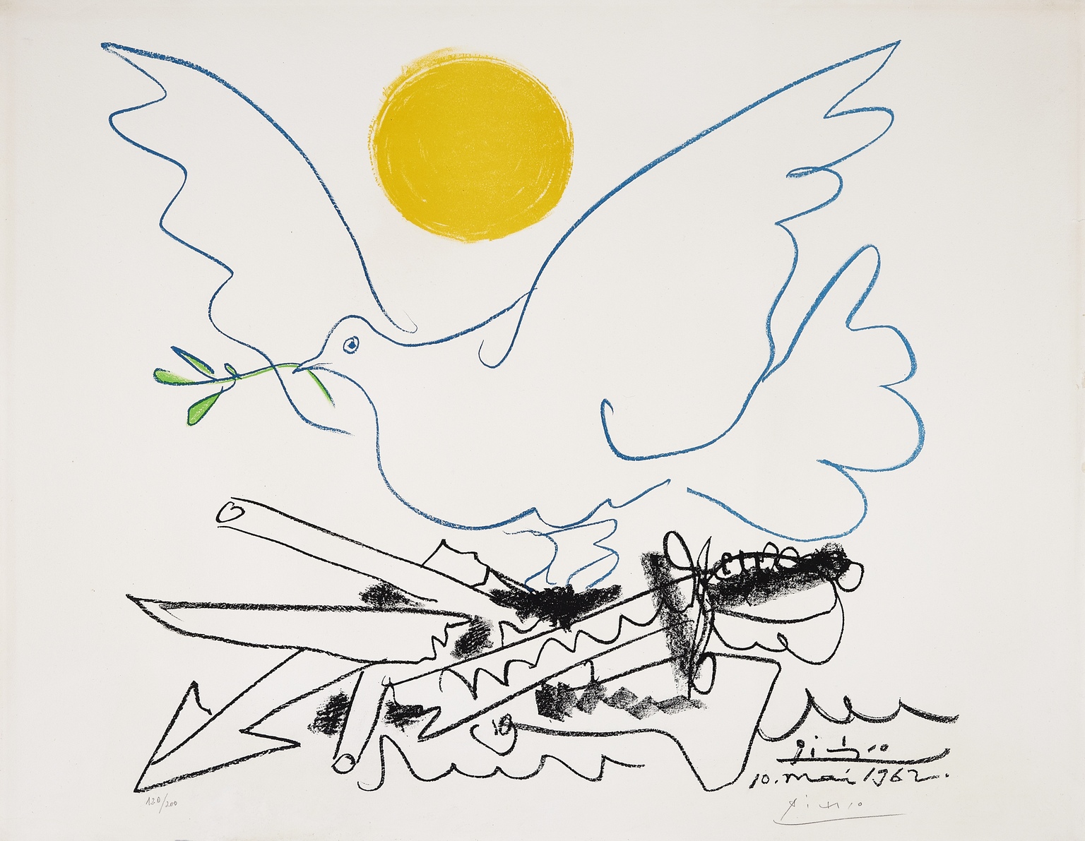 Pablo Picasso (1881-1973) after. Colombe au Soleil