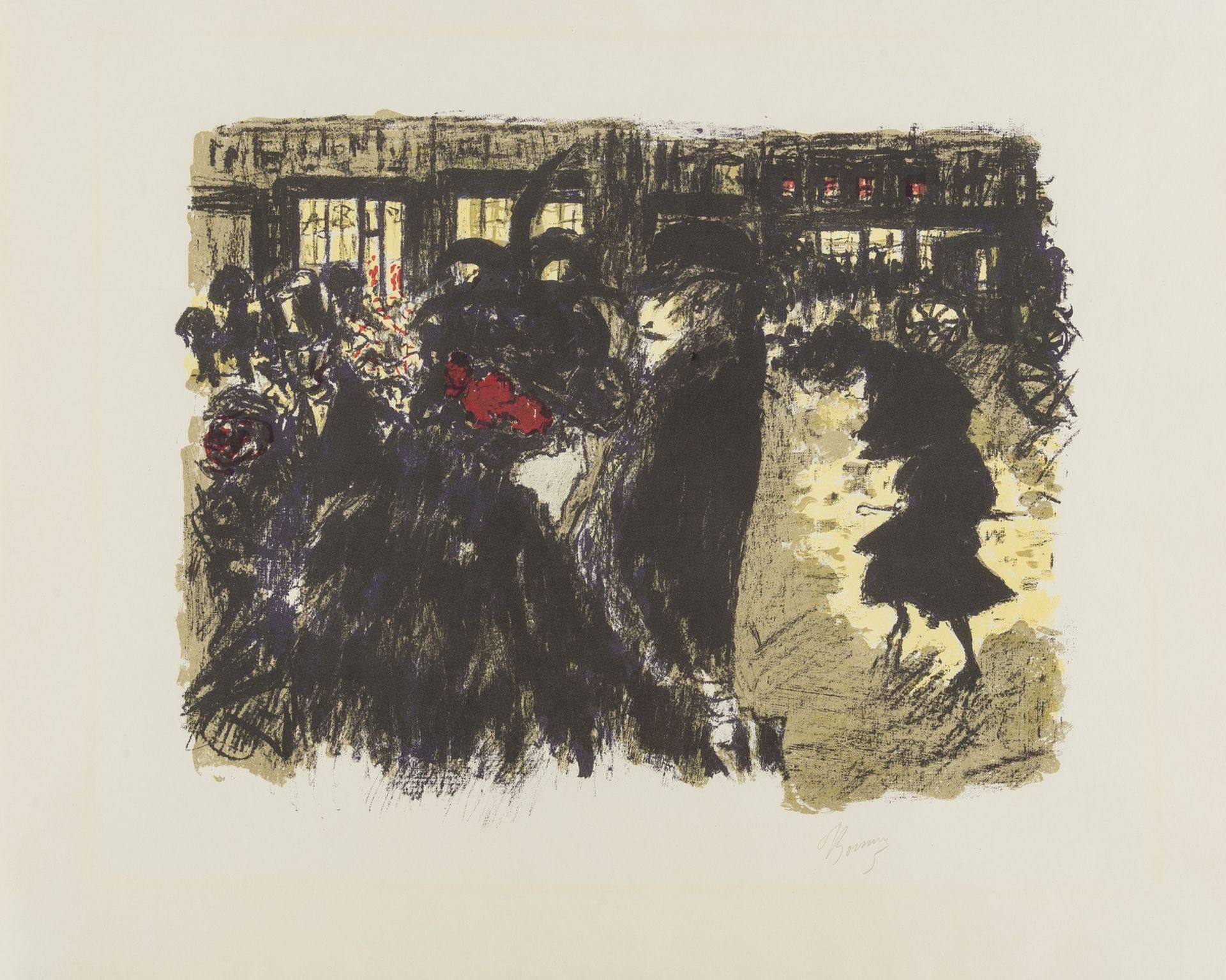 Pierre Bonnard (1867-1947) Place le soir, from Quelques Aspects de la Vie de Paris (Bouvet 64)